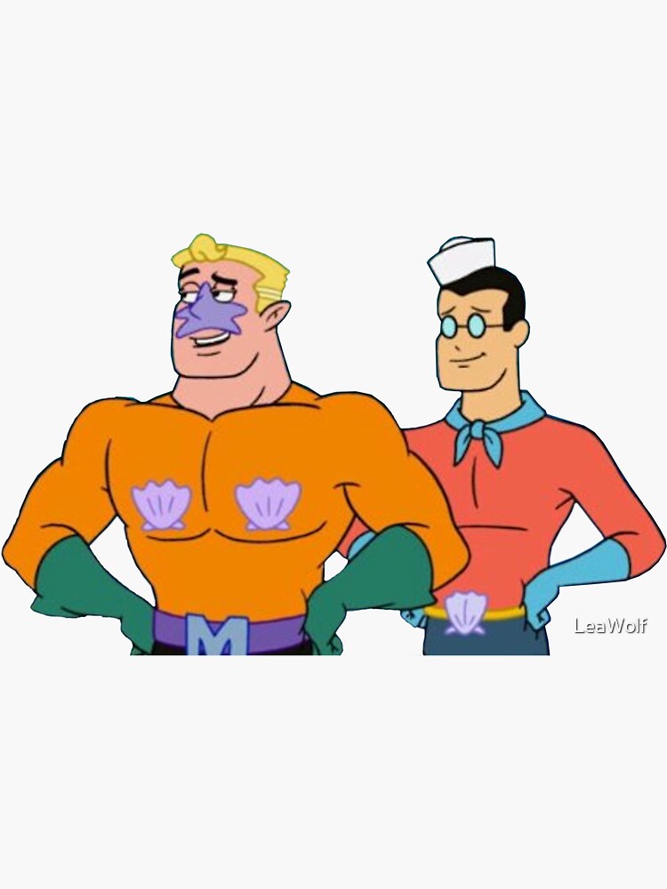 "Mermaid Man and Barnacle Boy" Sticker for Sale by LeaWolf | Redbubble