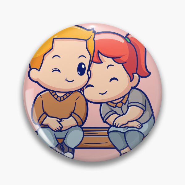 Item preview,  Cute Couple Sitting Together Cartoon Vector Icon designed and sold by hjian8219.