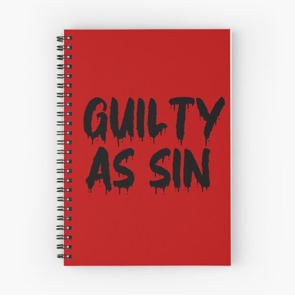 Item preview, BLACK ON RED GUILTY AS SIN BLOOD DRIP designed and sold by RomeArtCo.