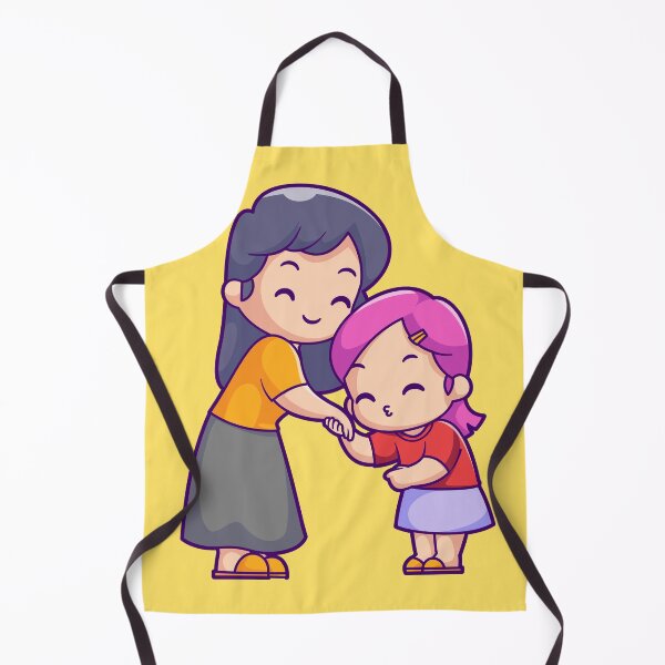 Item preview, Cute Daughter Showing Respect to Mother Cartoon Vector Icon designed and sold by hjian8219.