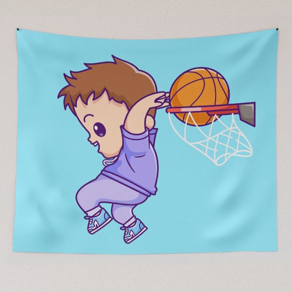 Item preview, Cute Boy Playing Basketball Cartoon Vector Icon designed and sold by hjian8219.