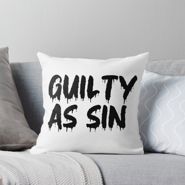 Item preview, BLACK ON WHITE GUILTY AS SIN BLOOD DRIP designed and sold by RomeArtCo.