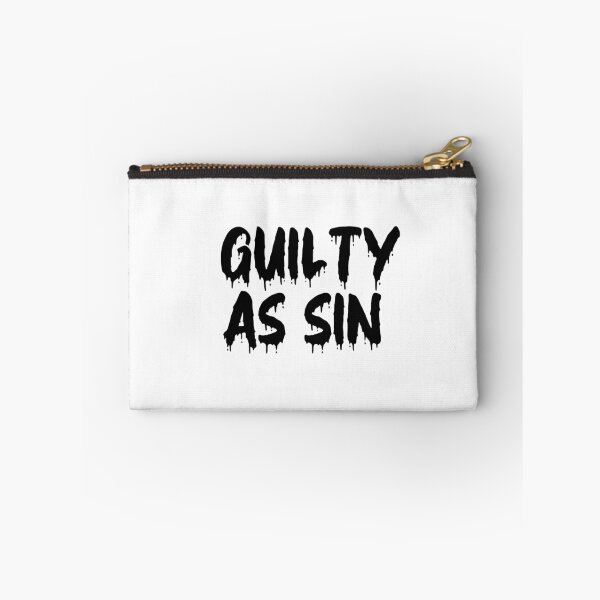 Item preview, BLACK ON WHITE GUILTY AS SIN BLOOD DRIP designed and sold by RomeArtCo.