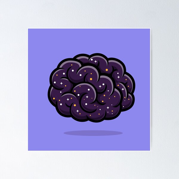 Item preview, Cute Brain Floating in Space Cartoon Vector Icon designed and sold by hjian8219.