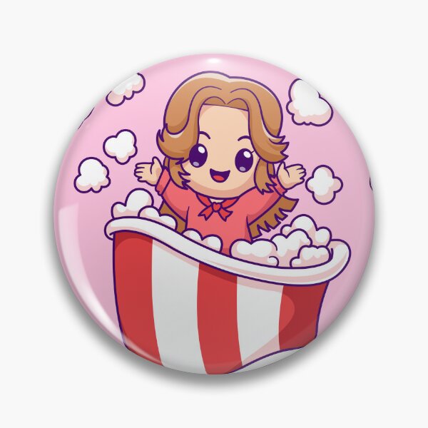 Item preview, Cute Girl with Popcorn Bucket Cartoon Vector Icon designed and sold by hjian8219.