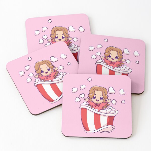 Item preview, Cute Girl with Popcorn Bucket Cartoon Vector Icon designed and sold by hjian8219.