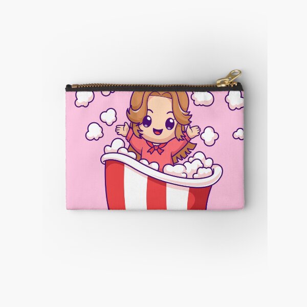 Item preview, Cute Girl with Popcorn Bucket Cartoon Vector Icon designed and sold by hjian8219.