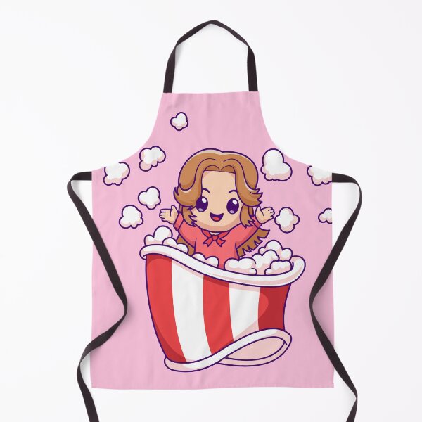 Item preview, Cute Girl with Popcorn Bucket Cartoon Vector Icon designed and sold by hjian8219.