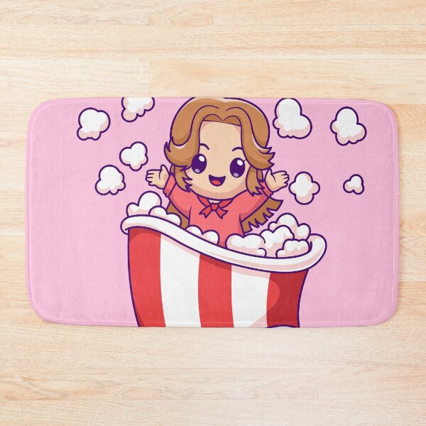 Item preview, Cute Girl with Popcorn Bucket Cartoon Vector Icon designed and sold by hjian8219.