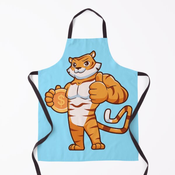 Item preview, Muscular Tiger Holding Gold Coin Cartoon Vector Icon designed and sold by hjian8219.