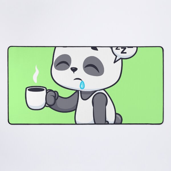 Item preview, Cute Sleepy Panda Holding Coffee Cartoon Vector Icon designed and sold by hjian8219.