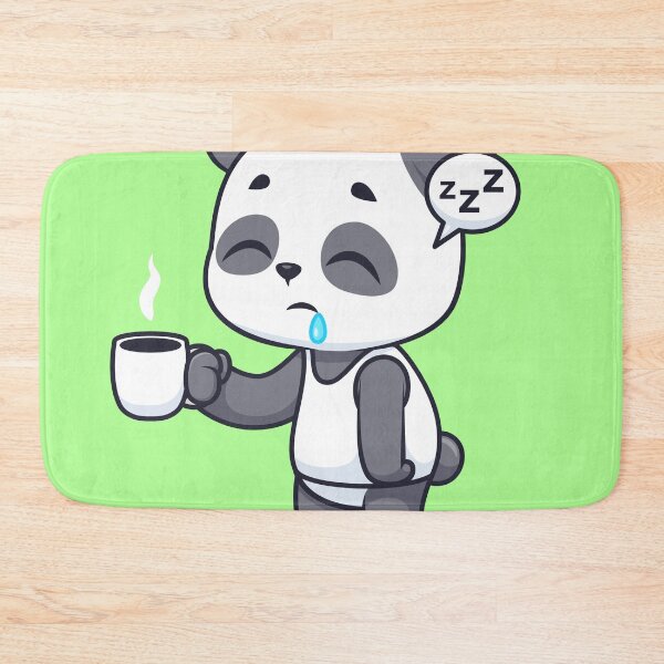 Item preview, Cute Sleepy Panda Holding Coffee Cartoon Vector Icon designed and sold by hjian8219.