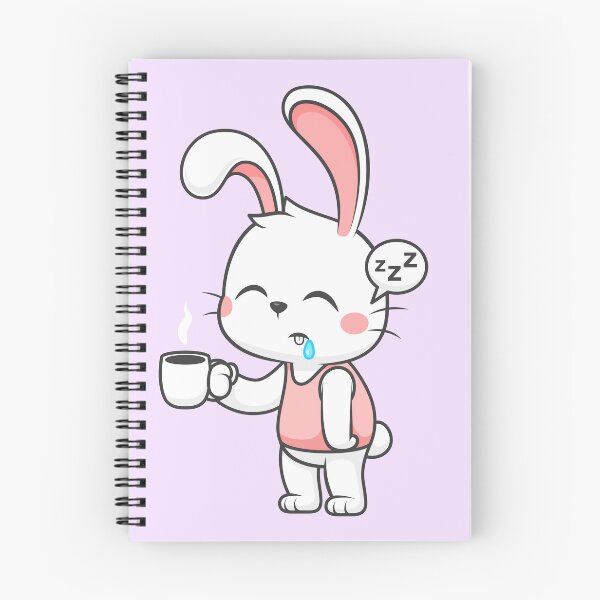 Item preview, Cute Rabbit Sleepy Holding Coffee Cartoon Vector Icon designed and sold by hjian8219.
