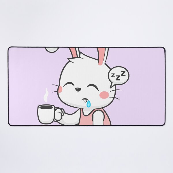 Item preview, Cute Rabbit Sleepy Holding Coffee Cartoon Vector Icon designed and sold by hjian8219.