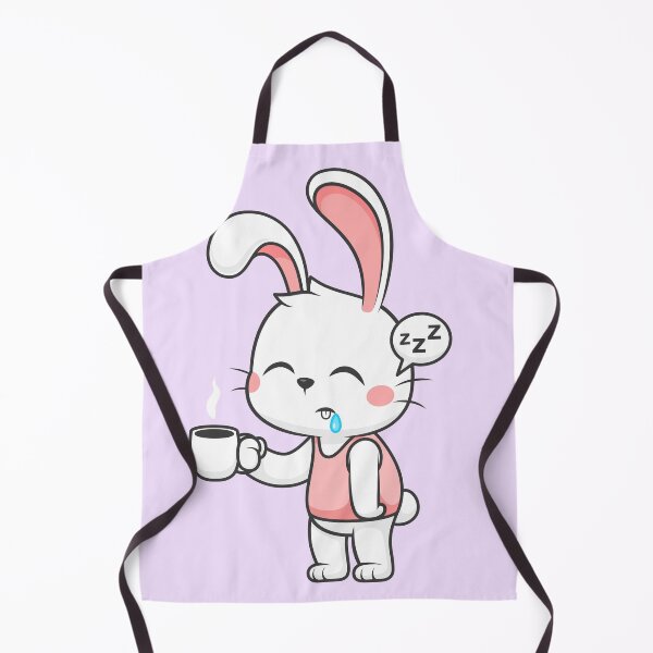 Item preview, Cute Rabbit Sleepy Holding Coffee Cartoon Vector Icon designed and sold by hjian8219.