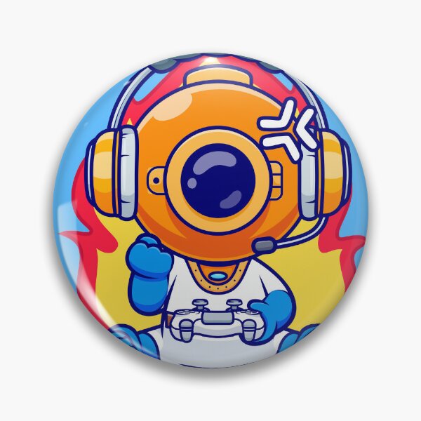 Item preview, Cute Angry Diver Gaming Cartoon Vector Icon designed and sold by hjian8219.