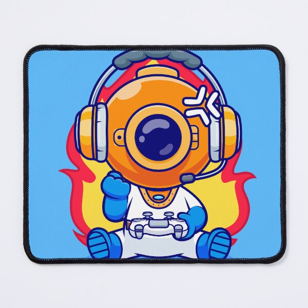 Item preview, Cute Angry Diver Gaming Cartoon Vector Icon designed and sold by hjian8219.