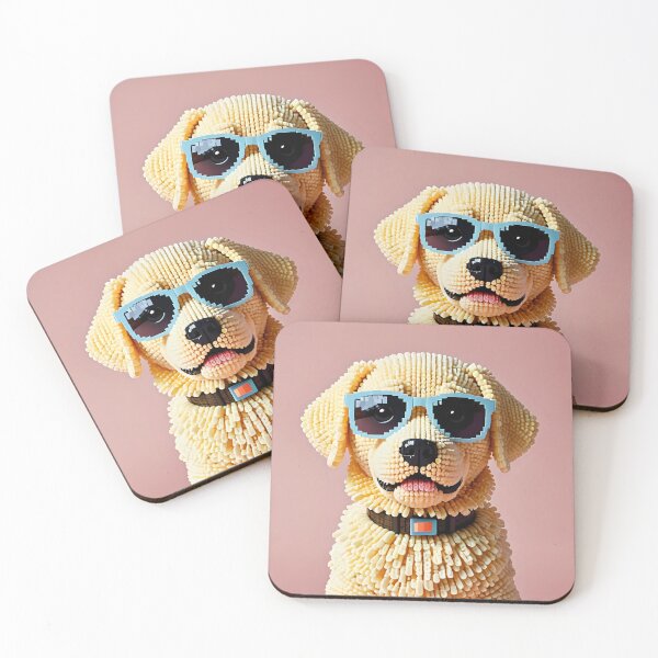 Item preview, Knitted Golden Labrador wearing his glasses designed and sold by Studio Quirk.