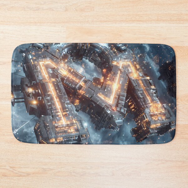 Item preview, Future Spaceship Alphabet M Design designed and sold by Lucky-Sheep777.