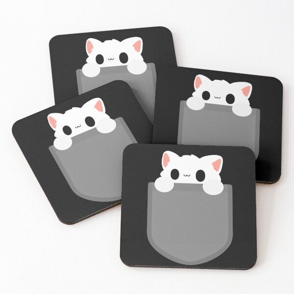 Item preview, Pocket white cat designed and sold by Fridayscorner.