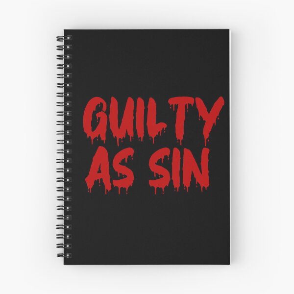 Item preview, RED ON BLACK GUILTY AS SIN BLOOD DRIP designed and sold by RomeArtCo.