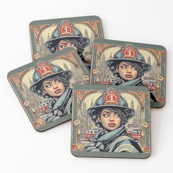 Item preview, Woman Firefighter - Art Nouveau designed and sold by deusrex007.