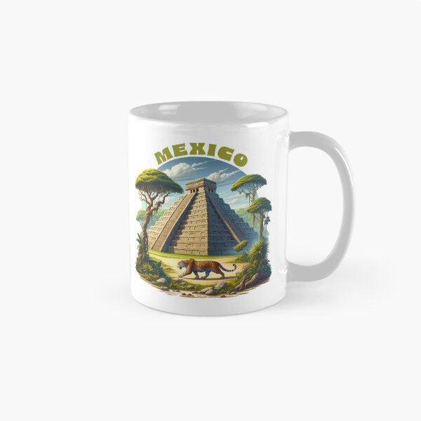 Item preview, Mayan pyramid and jaguar Mexico designed and sold by NPStudio.