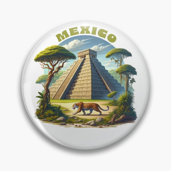 Item preview, Mayan pyramid and jaguar Mexico designed and sold by NPStudio.