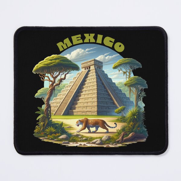 Item preview, Mayan pyramid and jaguar Mexico designed and sold by NPStudio.