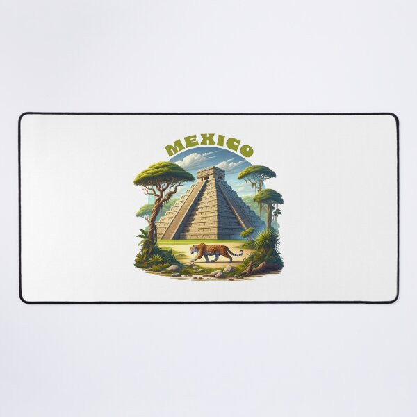 Item preview, Mayan pyramid and jaguar Mexico designed and sold by NPStudio.