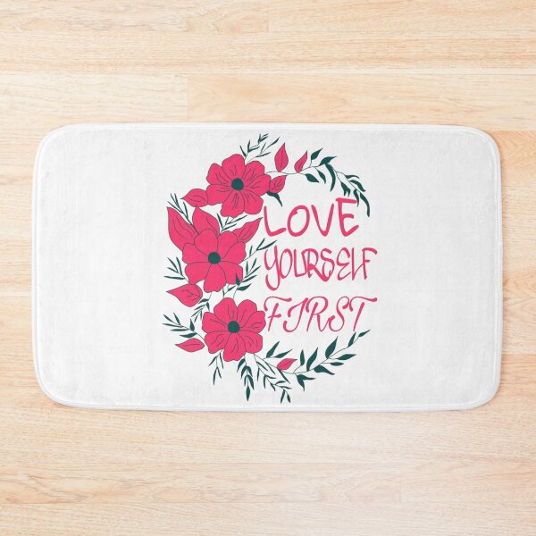 Item preview, Pink Flowers & Love Yourself  First Typography  designed and sold by adlkh.