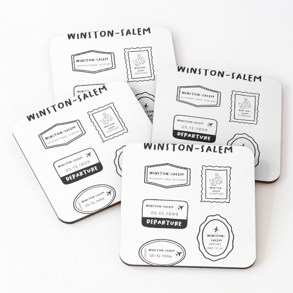 Item preview, Winston-Salem - Travel Stamp Collection | Vintage Design | Nostalgic designed and sold by RM-Journey.