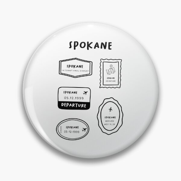 Item preview, Spokane - Travel Stamp Collection | Vintage Design | Nostalgic designed and sold by RM-Journey.