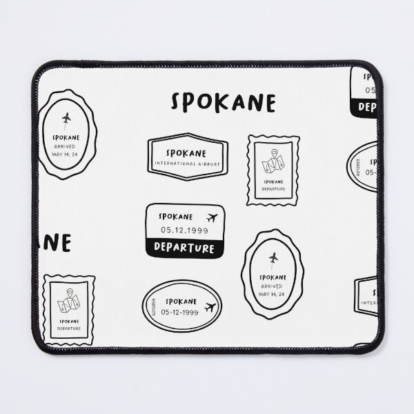 Item preview, Spokane - Travel Stamp Collection | Vintage Design | Nostalgic designed and sold by RM-Journey.