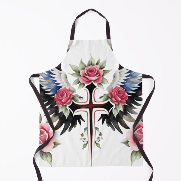 Item preview, Winged floral cross designed and sold by Roxburylane.