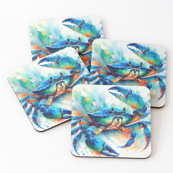 Item preview, Abstract Watercolors Crab Design Nautical designed and sold by SeaStarAlex.