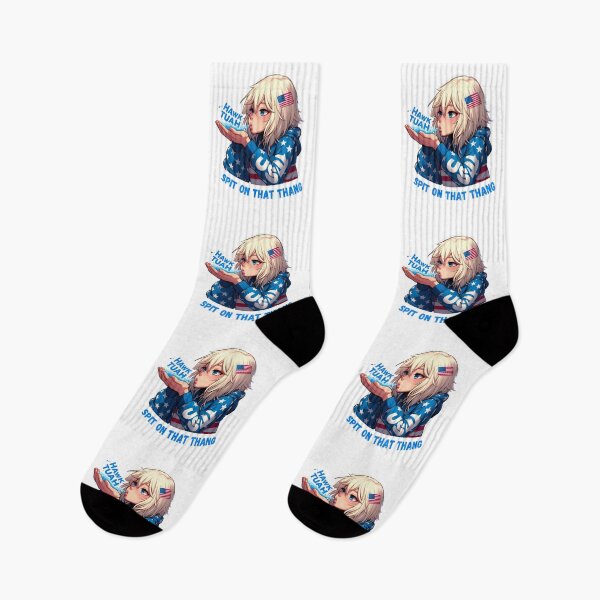 Item preview, VIRAL HAWK TUAH Cute USA Girl Spit On That Thang designed and sold by mindsparkk.