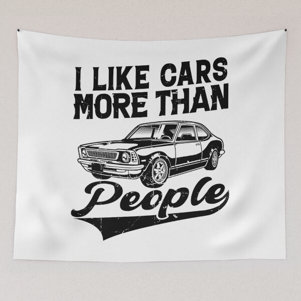 Item preview, I Like Cars More Than People Classic cars Lovers designed and sold by CORJIDOG-ART.