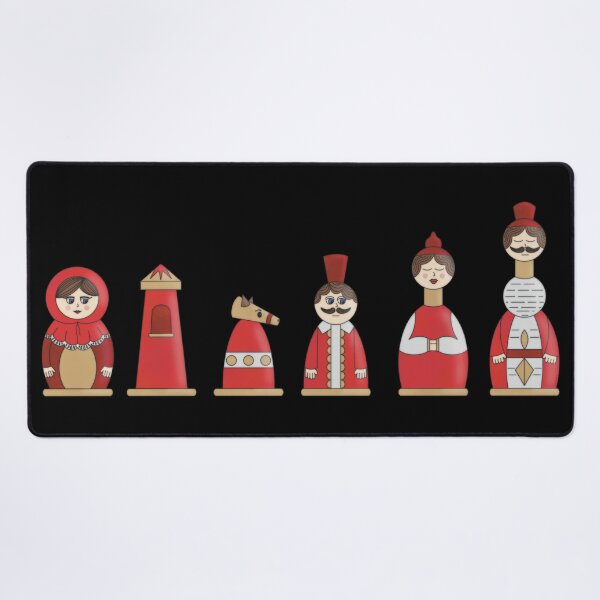 Item preview, Matryoshka Chess Figures - Red designed and sold by MadeByGeeClowes.