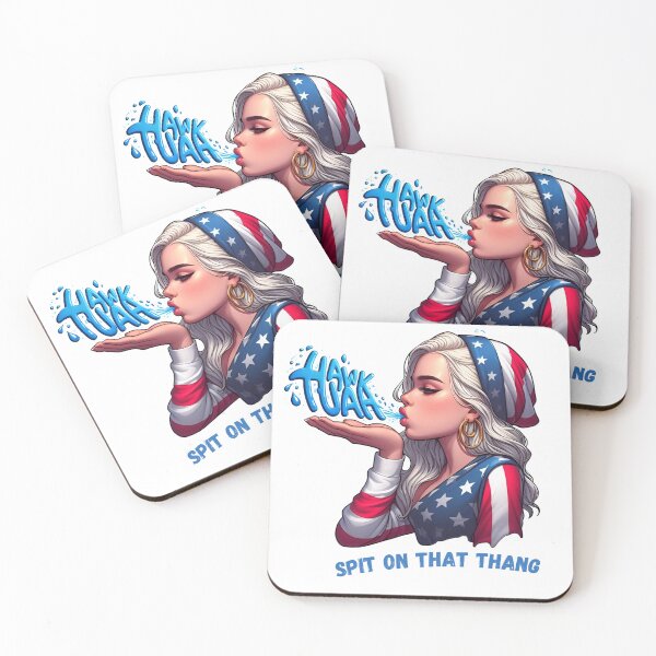 Item preview, HAWK TUAH Viral Meme Cute USA Vintage Girl Spit On That Thang designed and sold by mindsparkk.