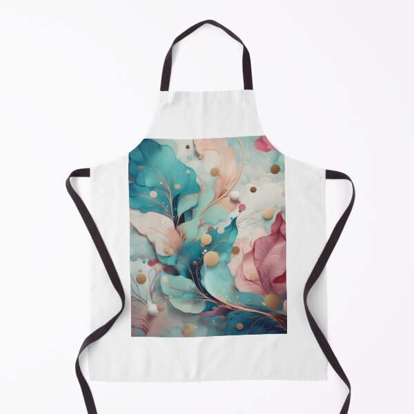 Item preview, Abstract neutral colours leafy pattern pink pastel, teal feathery textures designed and sold by navitalidesign.