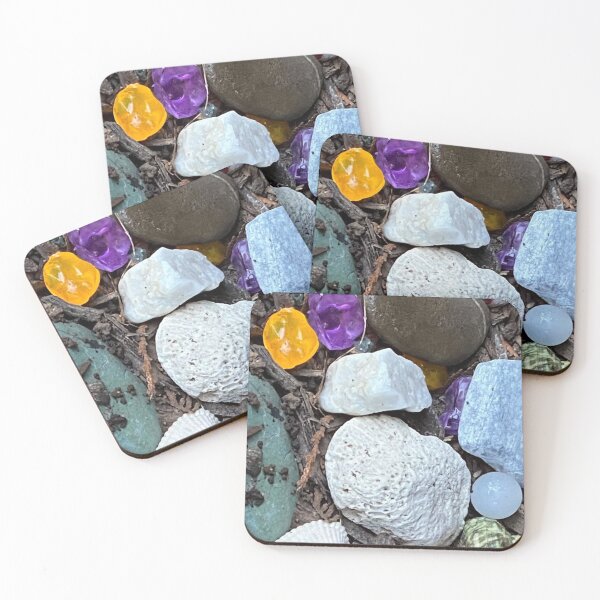 Item preview, Colored Stones with Shells and Coral  designed and sold by CJRPics.