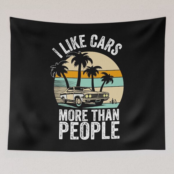 Item preview, I Like Cars More Than People Classic cars Lovers designed and sold by CORJIDOG-ART.