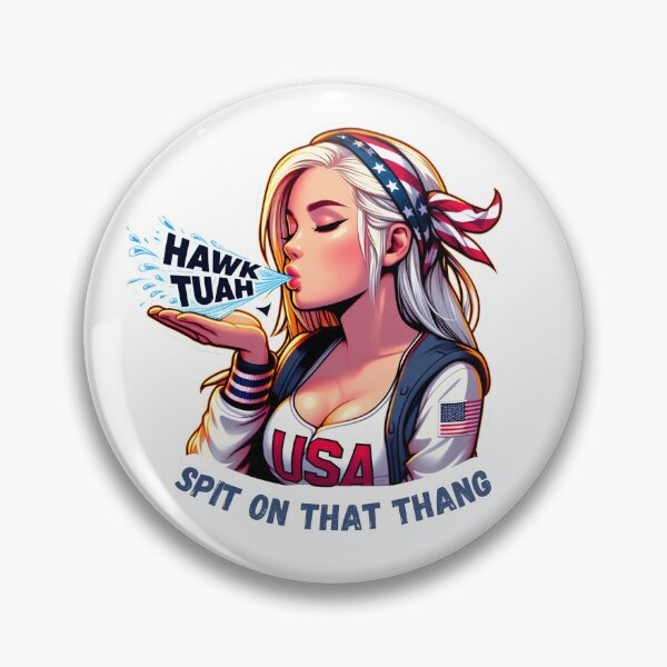 Item preview, Hawk Tuah Girl Viral Meme Cute USA Vintage Image designed and sold by mindsparkk.