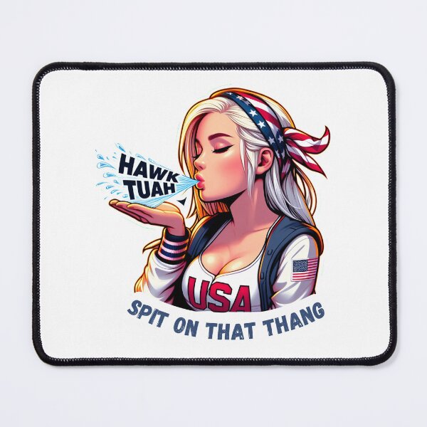 Item preview, Hawk Tuah Girl Viral Meme Cute USA Vintage Image designed and sold by mindsparkk.
