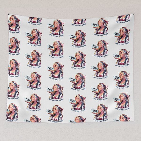 Item preview, Hawk Tuah Girl Viral Meme Cute USA Vintage Image designed and sold by mindsparkk.