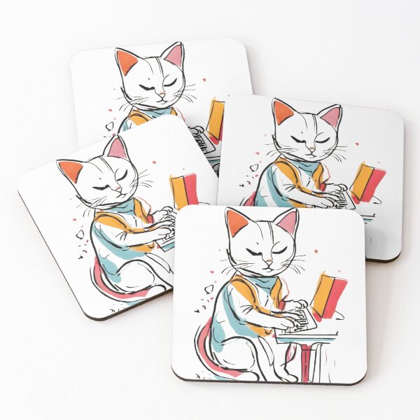 Item preview, Cat synthesizer, cute cat playing musical instrument designed and sold by Merchattack.