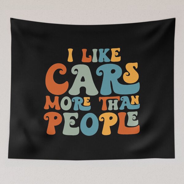 Item preview, I Like Cars More Than People Classic cars Lovers designed and sold by CORJIDOG-ART.