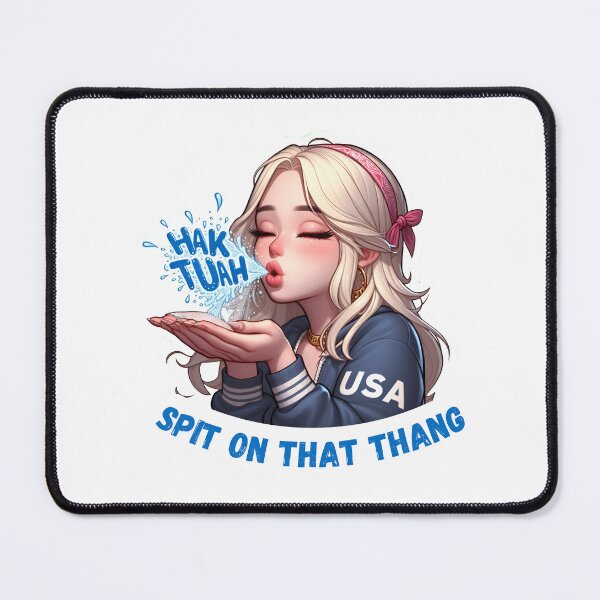 Item preview, Hawk Tuah Viral Girl Cartoonized Illustration designed and sold by mindsparkk.