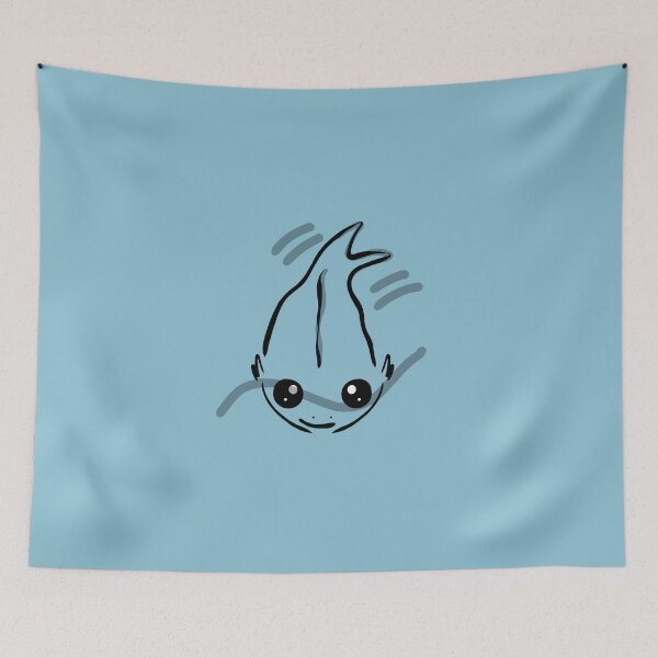 Item preview, Cute fish doodle cartoon illustration designed and sold by nongsao4.